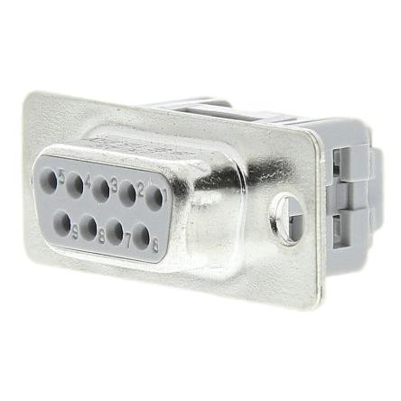 HARTING Konektor D-Sub, řada: D-Sub, počet kontaktů: 9, orientace těla: Pravý úhel 2.77 mm, Kabel Vnitřní, Standardní,