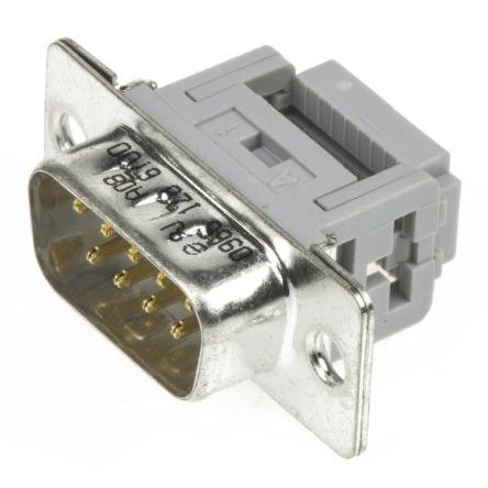 HARTING Konektor D-Sub, řada: D-Sub, počet kontaktů: 9, orientace těla: Pravý úhel 2.77 mm, Kabel Vnější, Standardní,