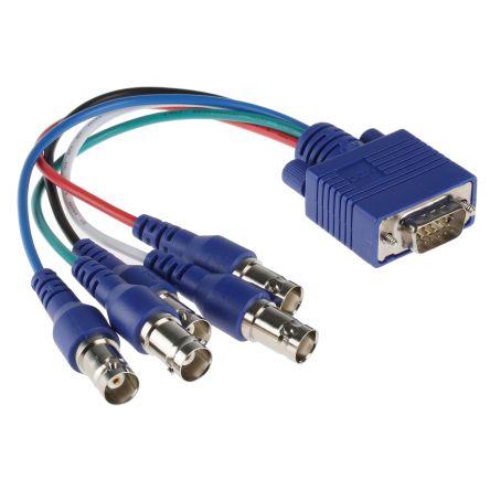 Van Damme, A: Vnější VGA, B: Vnitřní BNC Kabel VGA 150 mm, Modrá