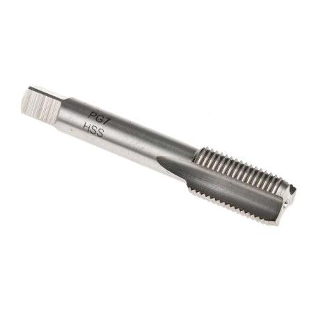 Závitník, HSS Ruční závitník, velikost závitu: PG7 PG, celková délka: 70mm, Rovná ploutve RS PRO