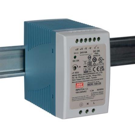 MEAN WELL Napájecí zdroj na lištu DIN MDR, počet výstupů: 1 Spínaný režim 264V ac 4 A St. 30V dc DC 100 W