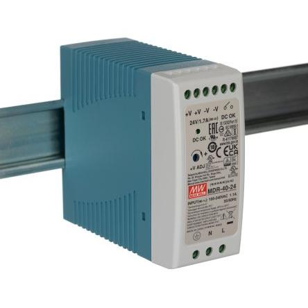 MEAN WELL Napájecí zdroj na lištu DIN MDR, počet výstupů: 1 Spínaný režim 264V ac 1.7 A St. 30V dc DC 40 W