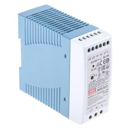 MEAN WELL Napájecí zdroj na lištu DIN MDR, počet výstupů: 1 Spínaný režim 264V ac 10 A St. 6V dc DC 60 W