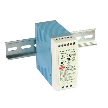 MEAN WELL Napájecí zdroj na lištu DIN MDR, počet výstupů: 1 Spínaný režim 264V ac 1.25 A St. 56V dc DC 60 W