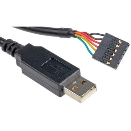 Kabel Sériový převodový kabel TTL na USB, pro použití s: USB na TTL UART kabel, čip FTDI TTL-232R-3V3 FTDI Chip
