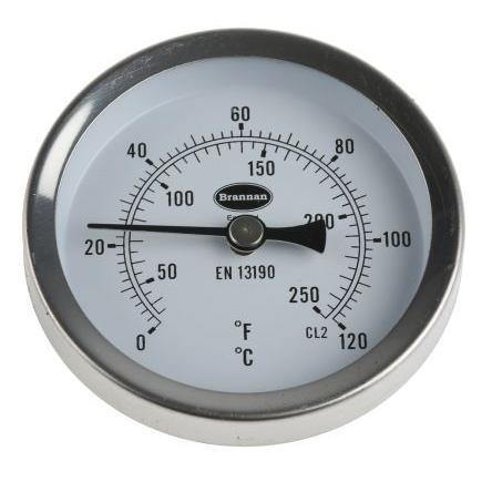 RS PRO Číselníkový teploměr stupnice °C, Fahrenheit, F, rozsah teploty: 120 °C
