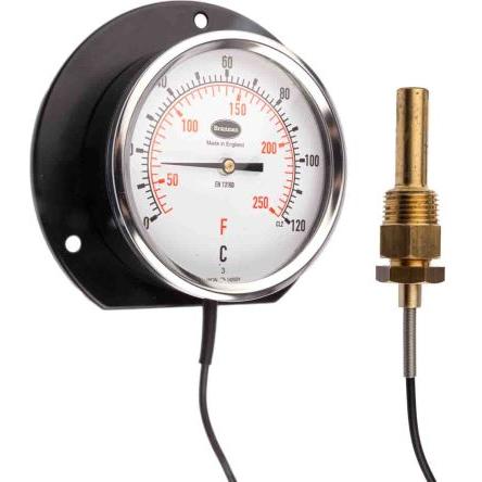 RS PRO Číselníkový teploměr stupnice Stupně, Fahrenheit, rozsah teploty: 120 °C