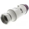 MENNEKES Průmyslový napájecí konektor, IP44, Kabel, formát pólů: 2P, orientace těla: Rovný barva Purpurová, 20V, 25 V