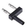 Staubli Banánek, 4 mm, 30 V, 60V dc, 32A, Černá, Vnější, materiál kontaktu: Mosaz, délka: 43 mm, pokovení kontaktu: Nikl
