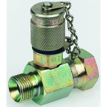 Hydraulická kontrolní přípojka Ocel 3/8" M/F + SMK 20 R 1/8 VC ASS Stauff Samice/samec G