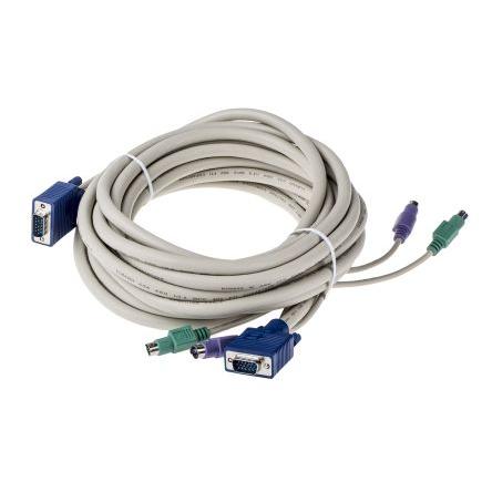 RS PRO Kabel KVM Vnější, A: VGA, B: PS2 x 2 Vnější 7.5 m