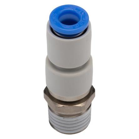 SMC Pneumatická armatura, řada: KS, 6mm Zásuvný, Vnější 1/4" R