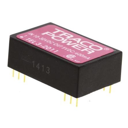 TRACOPOWER Měnič DC/DC TEL 3, výstup: 5V dc 1.5 kV dc, Vin 30V dc 600 mA, Vin 10V 3 W -40 °C 80 °C Montáž na plošný spoj