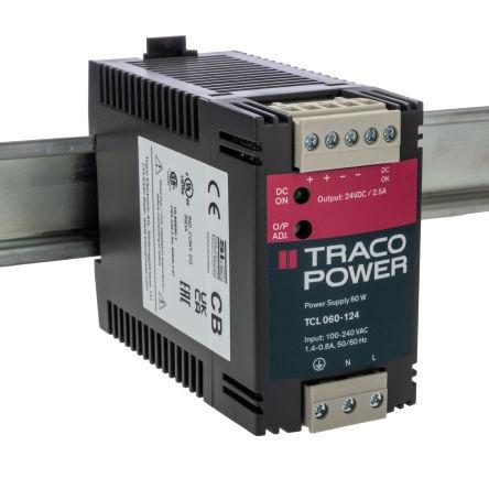 TRACOPOWER Napájecí zdroj na lištu DIN TCL, počet výstupů: 1 Spínaný režim 375 V dc, 264V ac 2.5 A AC/DC 28V dc DC 60 W