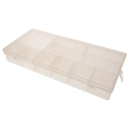 Přihrádková krabice 10 přihrádek Průhledné, Polypropylen 50 mm x 338mm x 153 mm RS PRO