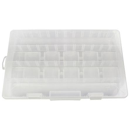 Přihrádková krabice 23 přihrádek, Polypropylen Nastavitelné přepážky 47.63 mm x 355.6mm x 228.6 mm RS PRO