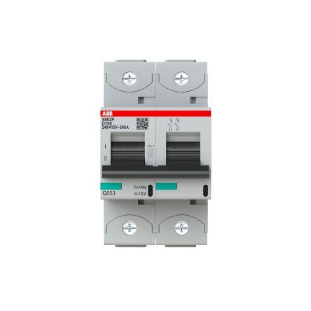 ABB Miniaturní jistič, rozsah: S800N 2pólový 100A vypínací výkon 36 kA, charakteristika: Typ D, rozsah: High Performance