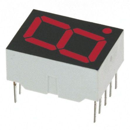LED displej 1 7 segmentů Katoda barva LED diody Červená 4.2mcd Pravá strana 14.2 mm Broadcom 637nm