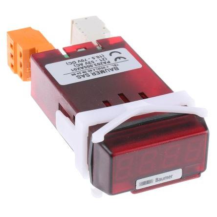 Baumer Digitální panelový multifunkční měřič, řada: PA203 LED, výška výřezu: 45 mm, šířka výřezu: 22.5 mm pro Napětí,