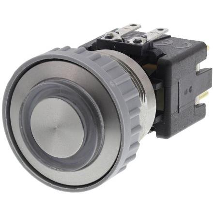 Schurter Tlačítkový spínač, řada: MSM LA 22 IP00, IP64 DPDT Panel Blokování Osvětlené 22 mm 12A, barva LED: Zelená 125 V