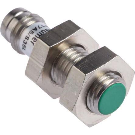 Baumer Indukční bezdotykový snímač IFRM 08P17A5/S35L Válec se závitem M8 x 1 200mA IP67 PnP 5 kHz 2 mm 30 V dc