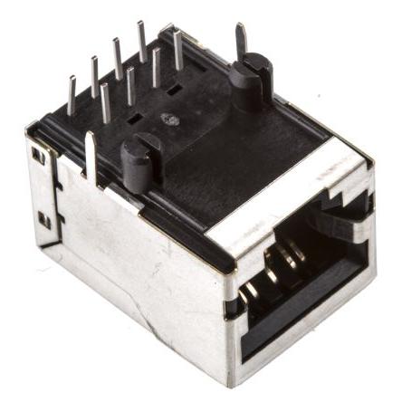 Bel-Stewart Konektor RJ45, řada: SS-71 Vnitřní Cat5e, počet cest: 8, Pravý úhel, Průchozí otvor Stíněné, počet portů: