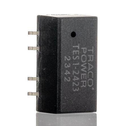 TRACOPOWER Měnič DC/DC TES 1, výstup: 15V dc 1.5 kV dc, Vin 26.4V dc 33 mA, Vin 21.6V 1 W -40 °C 90 °C Povrch