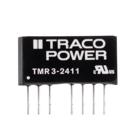 TRACOPOWER Měnič DC/DC TMR 3, výstup: 15V 1.5 kV dc, Vin 9V 100 mA, Vin 4.5V 2 W -40 °C 85 °C Průchozí otvor