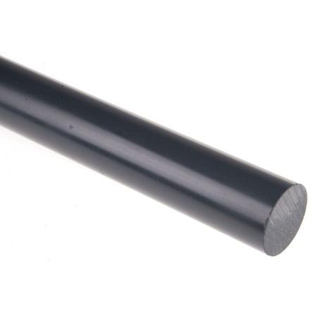 RS PRO Tyč PVC Šedá, délka: 1 m x 30 mm v prům.