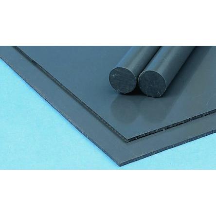 RS PRO Plastová deska, PVC barva Šedá, délka: 1 m, šířka: 500mm, tloušťka: 1 mm