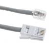 Prodlužovací telefonní kabel Vnitřní, Šedá RS PRO RJ11 Vnější BT 5 m