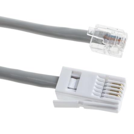 Prodlužovací telefonní kabel Vnitřní, Šedá RS PRO RJ11 Vnější BT 5 m