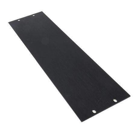 RS PRO Přední panel, Hliník 3 U barva Černá Stíněné 12.7 mm 74mm