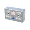 Zásuvka RCD Metal Clad Oblý, RJ11/12, BNC, Americká zásuvka, Uzemněná zásuvka, RJ45, Výstupní zásuvka 13A Aktivní MK
