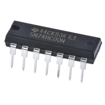 Texas Instruments Logický obvod SN74HC00N 4 NAND HC 5.2 mA, počet kolíků: 14 kolíkový, PDIP 2