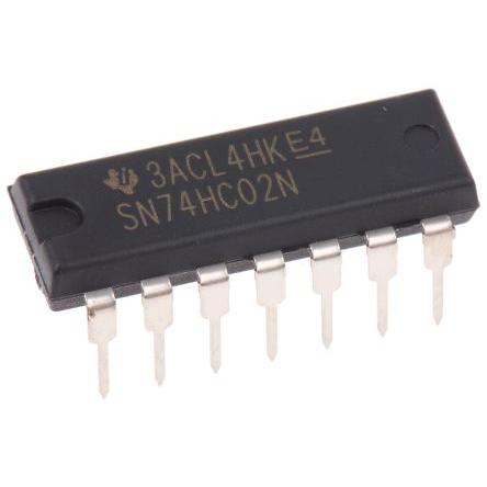 Texas Instruments Logický obvod SN74HC02N 4 NOR HC Dvojčinný 5.2 mA, počet kolíků: 14 kolíkový, PDIP 2