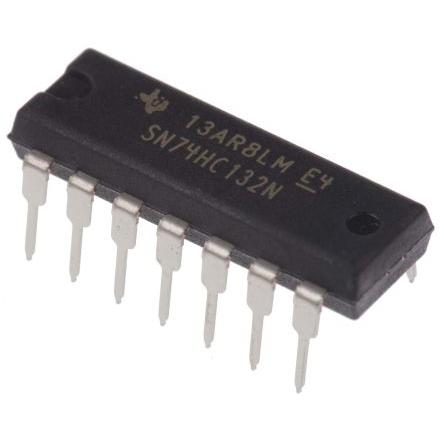 Texas Instruments Logický obvod SN74HC132N 4 NAND HC Dvojčinný 5.2 mA, počet kolíků: 14 kolíkový, PDIP 2 Vstup Schmittův