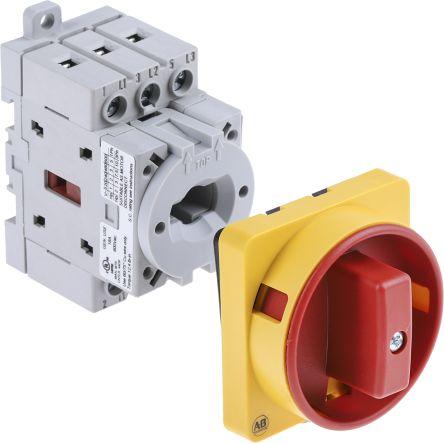 Allen Bradley Oddělovací (hlavní) vypínač, rozsah: 194E 3pólový Základna IP66 16A 7.5 kW