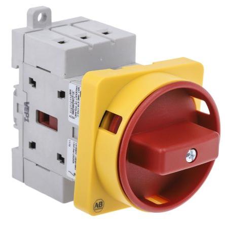 Allen Bradley Oddělovací (hlavní) vypínač, rozsah: 194E 3pólový Montáž do panelu IP66 16A 7.5 kW