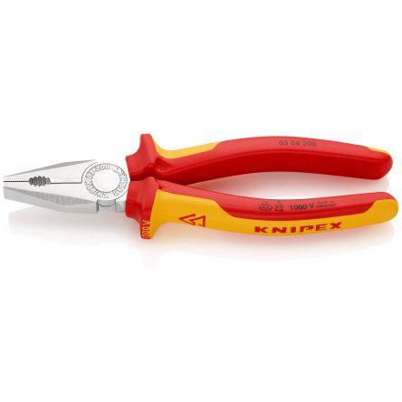 Kombinované kleště 1, celková délka: 200mm, Nástrojová ocel speciální kvality Knipex Splňuje normu VDE/1000V