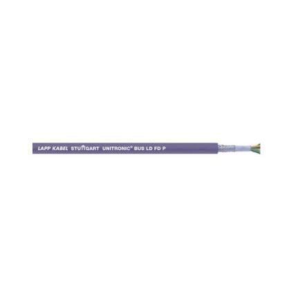 Datový kabel 2žilový plocha průřezu 0.25 mm² 24 AWG, 250V Stíněný Polyetylen plášť, Purpurová, vnější průměr: 7.9 mm