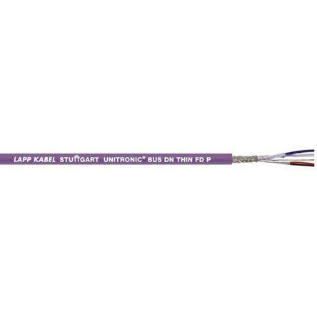 Datový kabel 4žilový plocha průřezu 0.25 to 0.34 mm² 22 AWG, 300V Stíněný Polyvinylchlorid, Polyuretan plášť, Purpurová,
