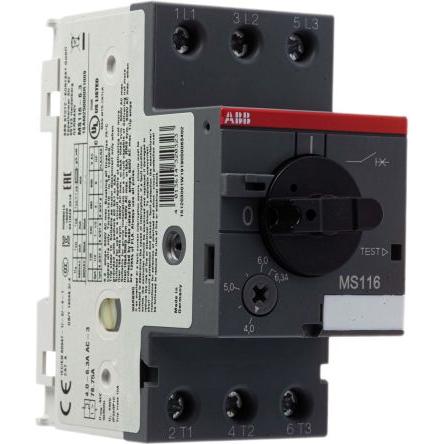 Jistič ochrany motoru, rozsah: MS116 6.3A 600V 70 °C -25 °C ABB
