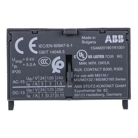 ABB Pomocný kontakt 1 NO/1 NC 2 Přední montáž, rozsah: HK1 s Šroub 16 A 220 V dc, 230V ac