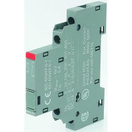 ABB Pomocný kontakt 2 NO 2 Boční, rozsah: HK1 s Šroub 16 A 220 V dc, 400V ac