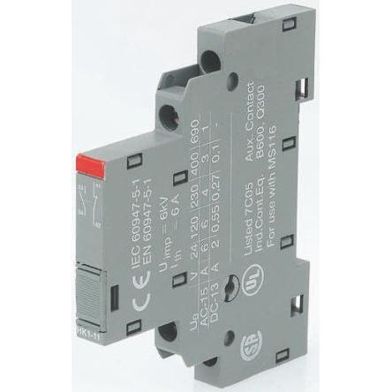 ABB Pomocný kontakt 2 NC 2 Boční, rozsah: HK1 s Šroub 16 A 220 V dc, 400V ac