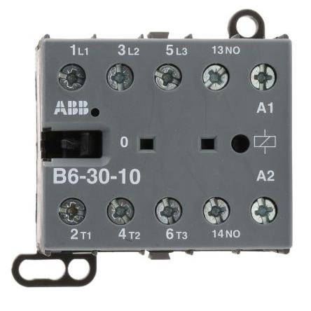 ABB 1 NO Stykač napětí ve vinutí 24V ac 3pólový 9 A 690V ac 4 kW s 3 NO kontakty 24V ac Řízení motoru, rozsah: B 3P