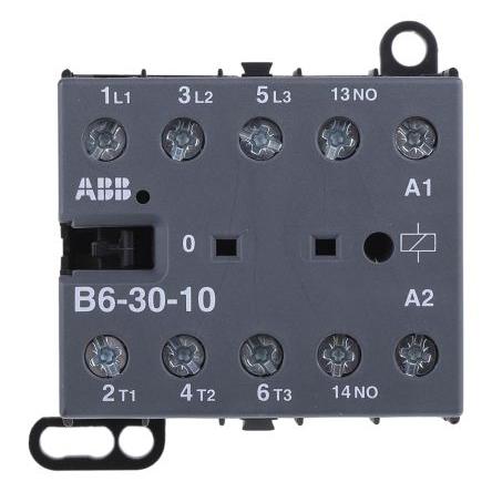 ABB 1 NO Stykač napětí ve vinutí 230V ac 3pólový 9 A 690V ac 4 kW s 3 NO kontakty 240V ac Řízení motoru, rozsah: B 3P
