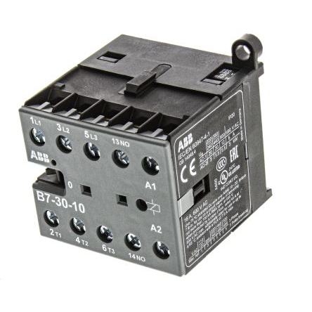 ABB 1 NO Stykač napětí ve vinutí 230V ac 3pólový 20 A 690V ac 5.5 kW s 3 NO kontakty 240V ac Řízení motoru, rozsah: B 3P