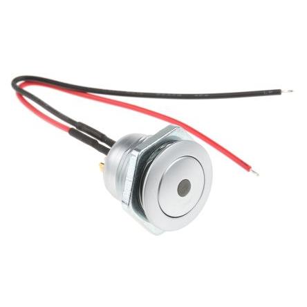 ITW Switches Miniaturní tlačítkový spínač, řada: 57M IP67 SPST Panel Blokování Osvětlené 14.75 mm 250mA, barva LED: